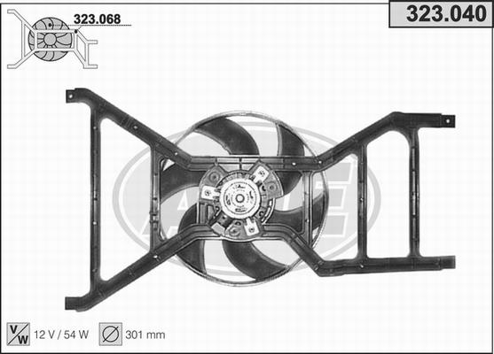 AHE 323.040 - Вентилятор, охлаждение двигателя autospares.lv