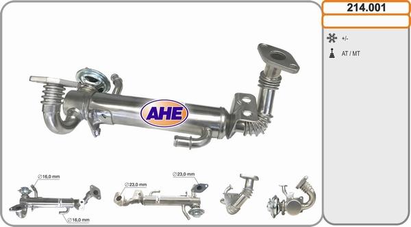 AHE 214.001 - Радиатор, рециркуляция ОГ autospares.lv