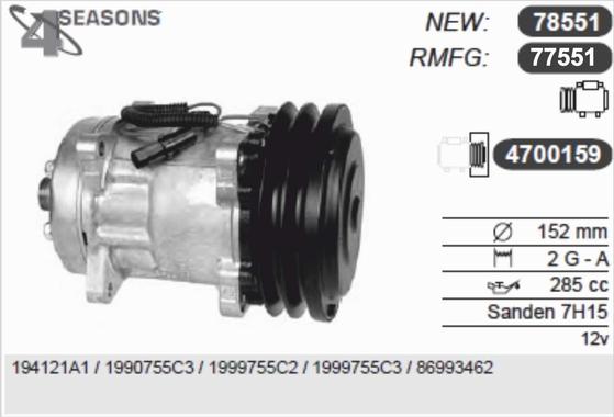 AHE 77551 - Компрессор кондиционера autospares.lv