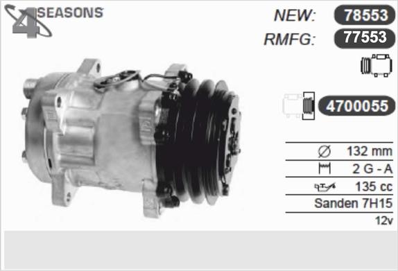 AHE 77553 - Компрессор кондиционера autospares.lv