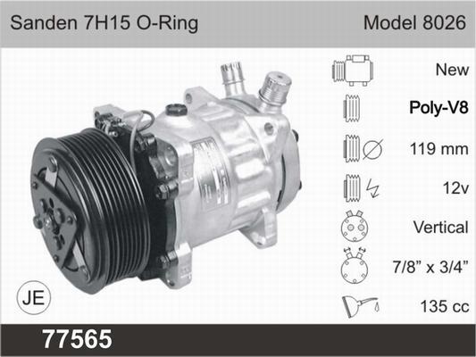 AHE 77565 - Компрессор кондиционера autospares.lv