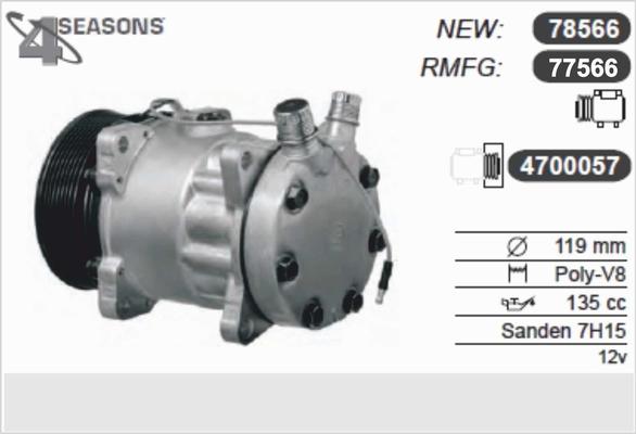 AHE 77566 - Компрессор кондиционера autospares.lv