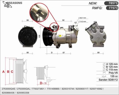 AHE 77573 - Компрессор кондиционера autospares.lv