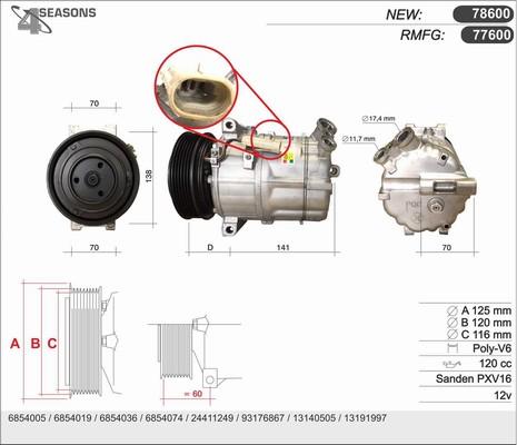 AHE 77600 - Компрессор кондиционера autospares.lv