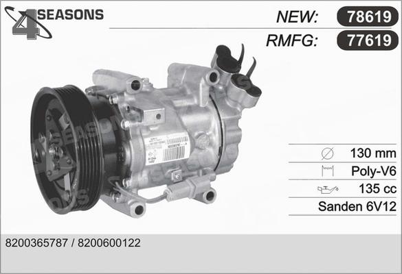 AHE 78619 - Компрессор кондиционера autospares.lv