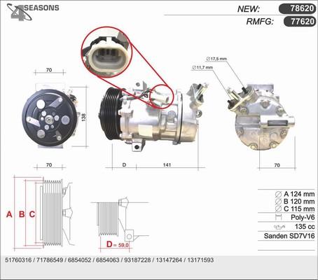 AHE 77620 - Компрессор кондиционера autospares.lv