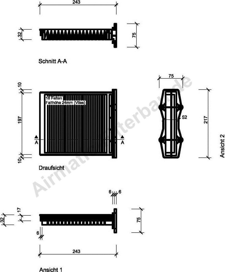 Airmatic IF0827 - Фильтр воздуха в салоне autospares.lv