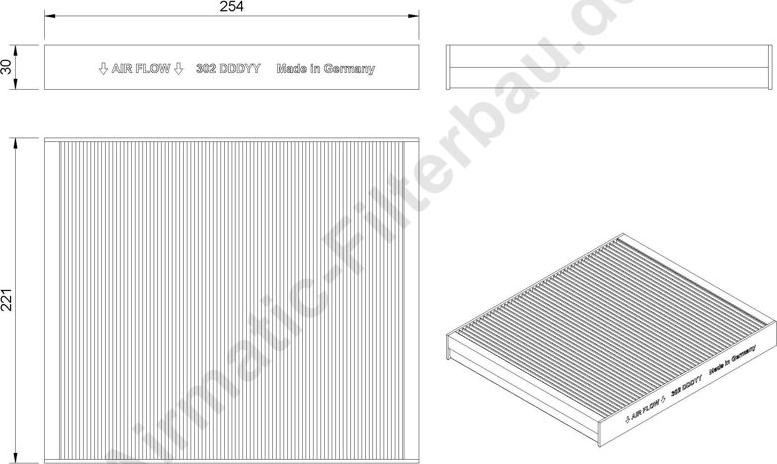 Airmatic IF0301 - Фильтр воздуха в салоне autospares.lv