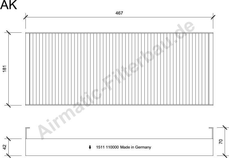 Airmatic IF1511B - Фильтр воздуха в салоне autospares.lv