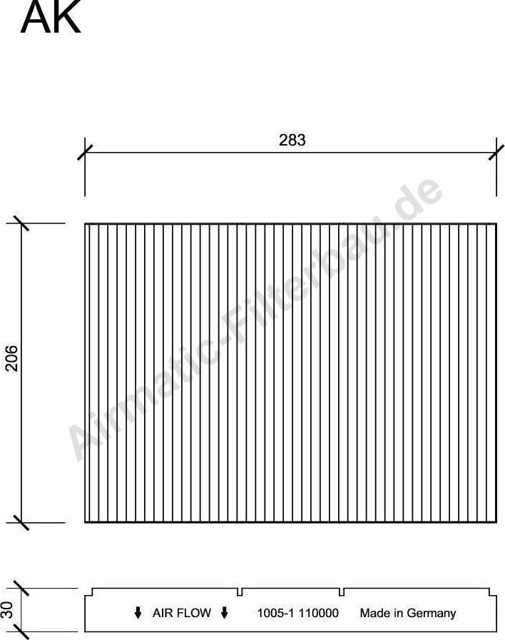 Airmatic IF1005-1 - Фильтр воздуха в салоне autospares.lv