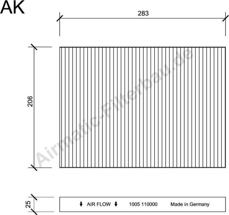 Airmatic IF1005 - Фильтр воздуха в салоне autospares.lv