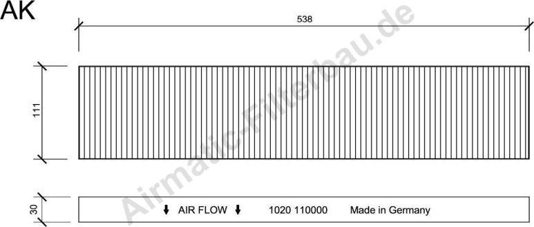 Airmatic IF1020 - Фильтр воздуха в салоне autospares.lv