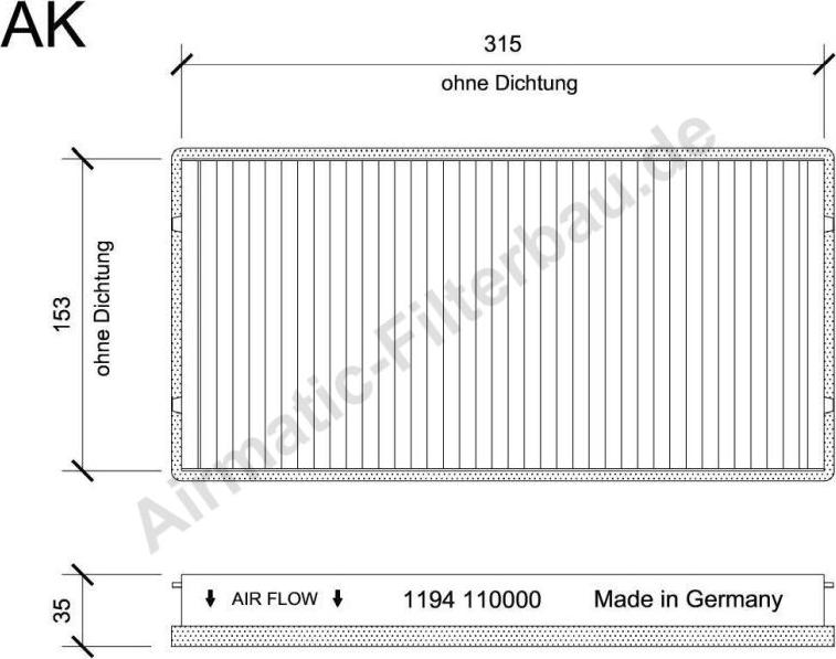 Airmatic IF1194 - Фильтр воздуха в салоне autospares.lv