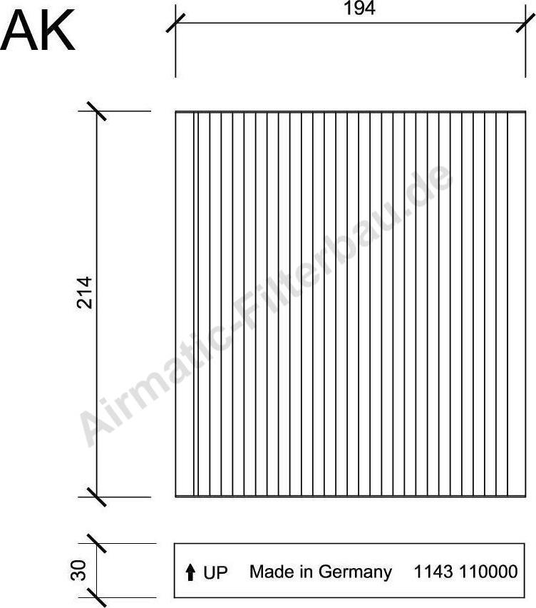 Airmatic IF1143 - Фильтр воздуха в салоне autospares.lv