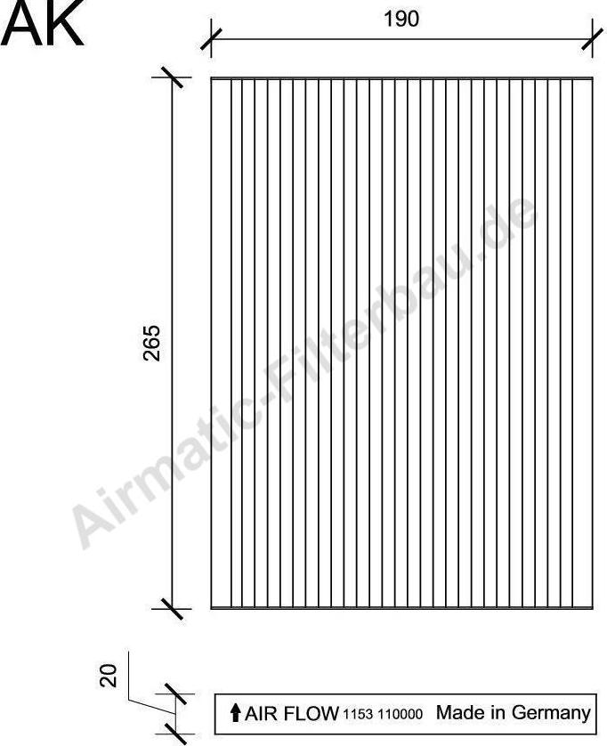 Airmatic IF1153 - Фильтр воздуха в салоне autospares.lv