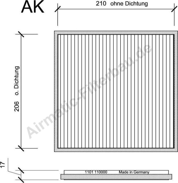 Airmatic IF1101 - Фильтр воздуха в салоне autospares.lv