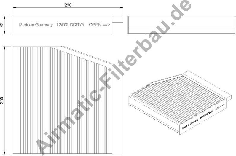 Airmatic IF1247B - Фильтр воздуха в салоне autospares.lv