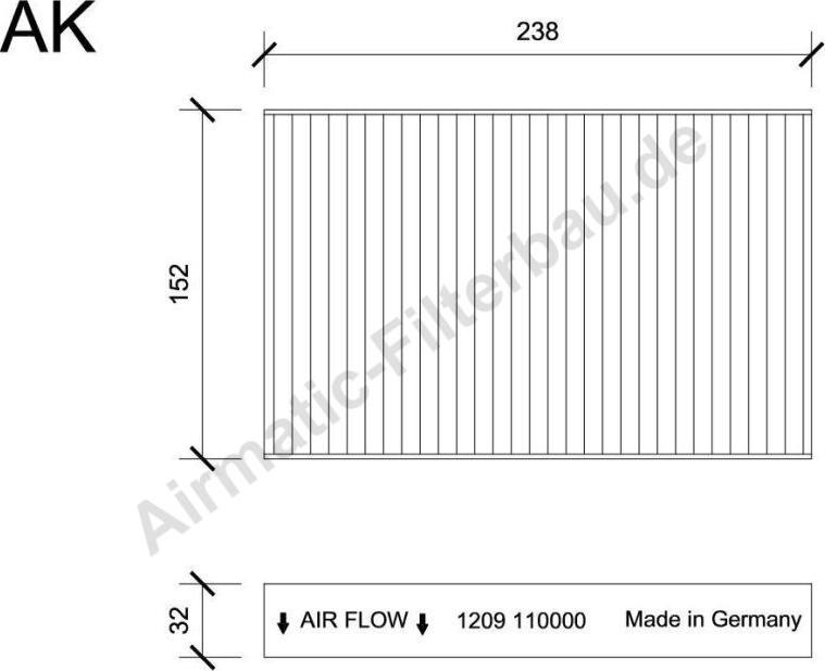 Airmatic IF1209 - Фильтр воздуха в салоне autospares.lv