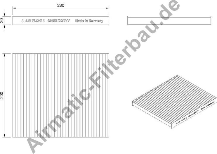 Airmatic IF1205B - Фильтр воздуха в салоне autospares.lv