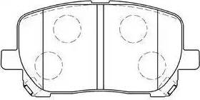 Aisin A1N105 - Тормозные колодки, дисковые, комплект autospares.lv