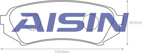 AISIN A2N004 - Тормозные колодки, дисковые, комплект autospares.lv