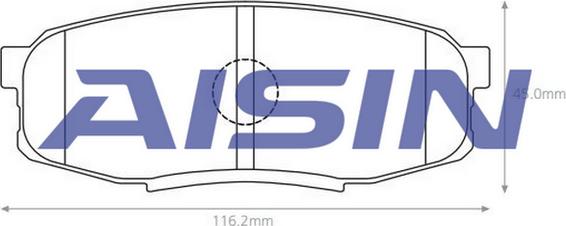 AISIN A2N159 - Тормозные колодки, дисковые, комплект autospares.lv