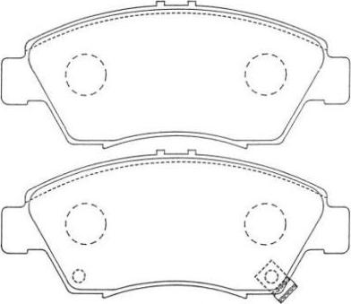 Aisin ASN-250 - Тормозные колодки, дисковые, комплект autospares.lv