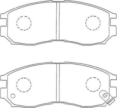 Aisin ASN-223 - Тормозные колодки, дисковые, комплект autospares.lv