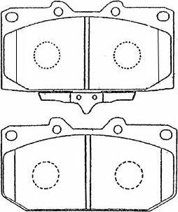 AISIN B1N002 - Тормозные колодки, дисковые, комплект autospares.lv