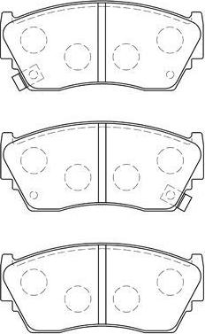 Aisin B1N017 - Тормозные колодки, дисковые, комплект autospares.lv