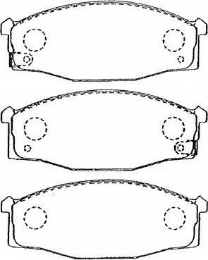 AISIN B1N031 - Тормозные колодки, дисковые, комплект autospares.lv