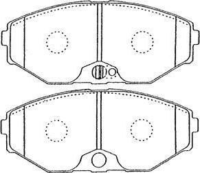 Aisin B1N028 - Тормозные колодки, дисковые, комплект autospares.lv