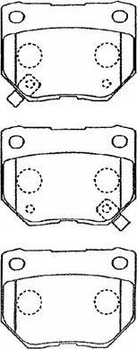 Aisin B2N053 - Тормозные колодки, дисковые, комплект autospares.lv