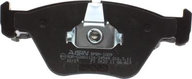 AISIN BPBM-1009 - Тормозные колодки, дисковые, комплект autospares.lv