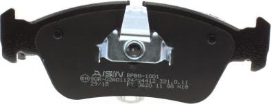 AISIN BPBM-1001 - Тормозные колодки, дисковые, комплект autospares.lv