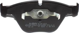 AISIN BPBM-1012 - Тормозные колодки, дисковые, комплект autospares.lv