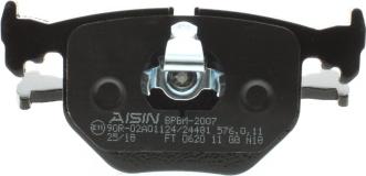 AISIN BPBM-2007 - Тормозные колодки, дисковые, комплект autospares.lv