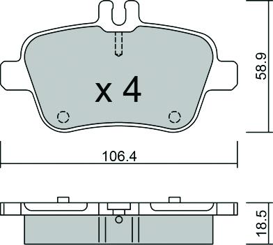 Aisin BPMB-2015 - Тормозные колодки, дисковые, комплект autospares.lv