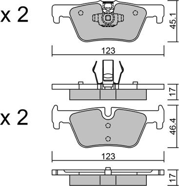 AISIN BPBM-2013 - Тормозные колодки, дисковые, комплект autospares.lv