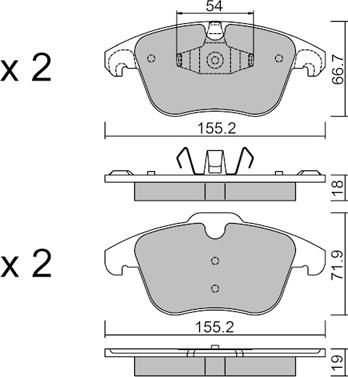 Aisin BPCI-1008 - Тормозные колодки, дисковые, комплект autospares.lv