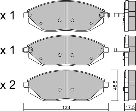 Aisin BPDO-1004 - Тормозные колодки, дисковые, комплект autospares.lv