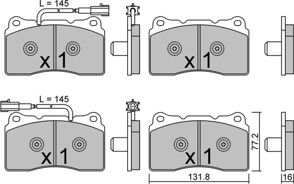 AISIN BPFI-1047 - Тормозные колодки, дисковые, комплект autospares.lv