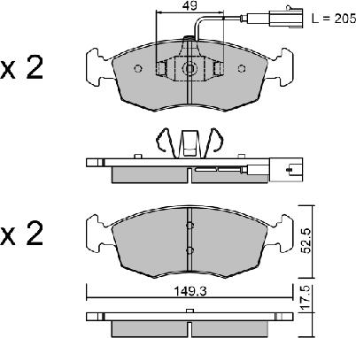 AISIN BPFI-1007 - Тормозные колодки, дисковые, комплект autospares.lv