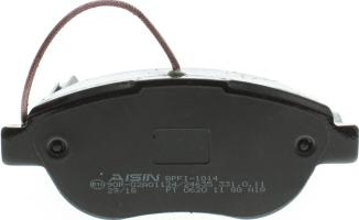 AISIN BPFI-1014 - Тормозные колодки, дисковые, комплект autospares.lv