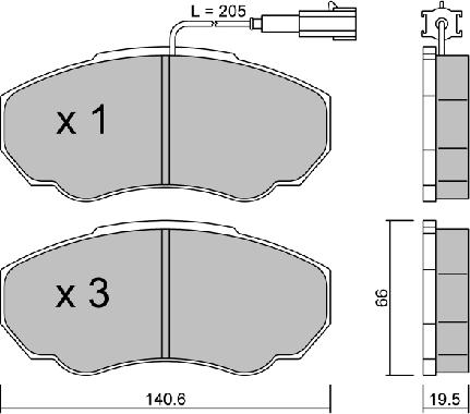 Aisin BPFI-1010 - Тормозные колодки, дисковые, комплект autospares.lv