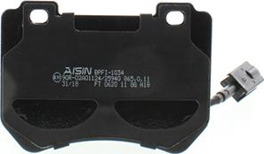 AISIN BPFI-1034 - Тормозные колодки, дисковые, комплект autospares.lv