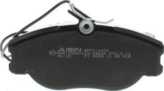AISIN BPFI-1035 - Тормозные колодки, дисковые, комплект autospares.lv