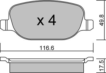 Aisin BPFI-2006 - Тормозные колодки, дисковые, комплект autospares.lv