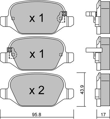 Aisin BPFI-2010 - Тормозные колодки, дисковые, комплект autospares.lv