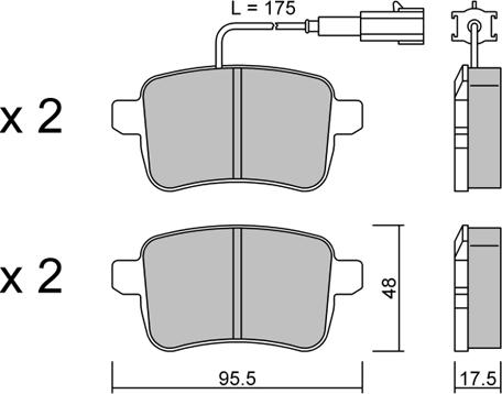 Aisin BPFI-2011 - Тормозные колодки, дисковые, комплект autospares.lv